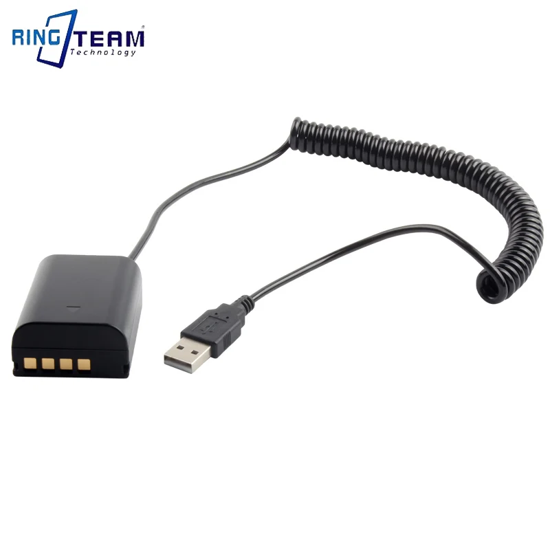 New BLX-1 Battery Adapter BLX1 Coupler to USB Coiled Cable for Olympus OM-1 OM1 Mirrorless Camera
