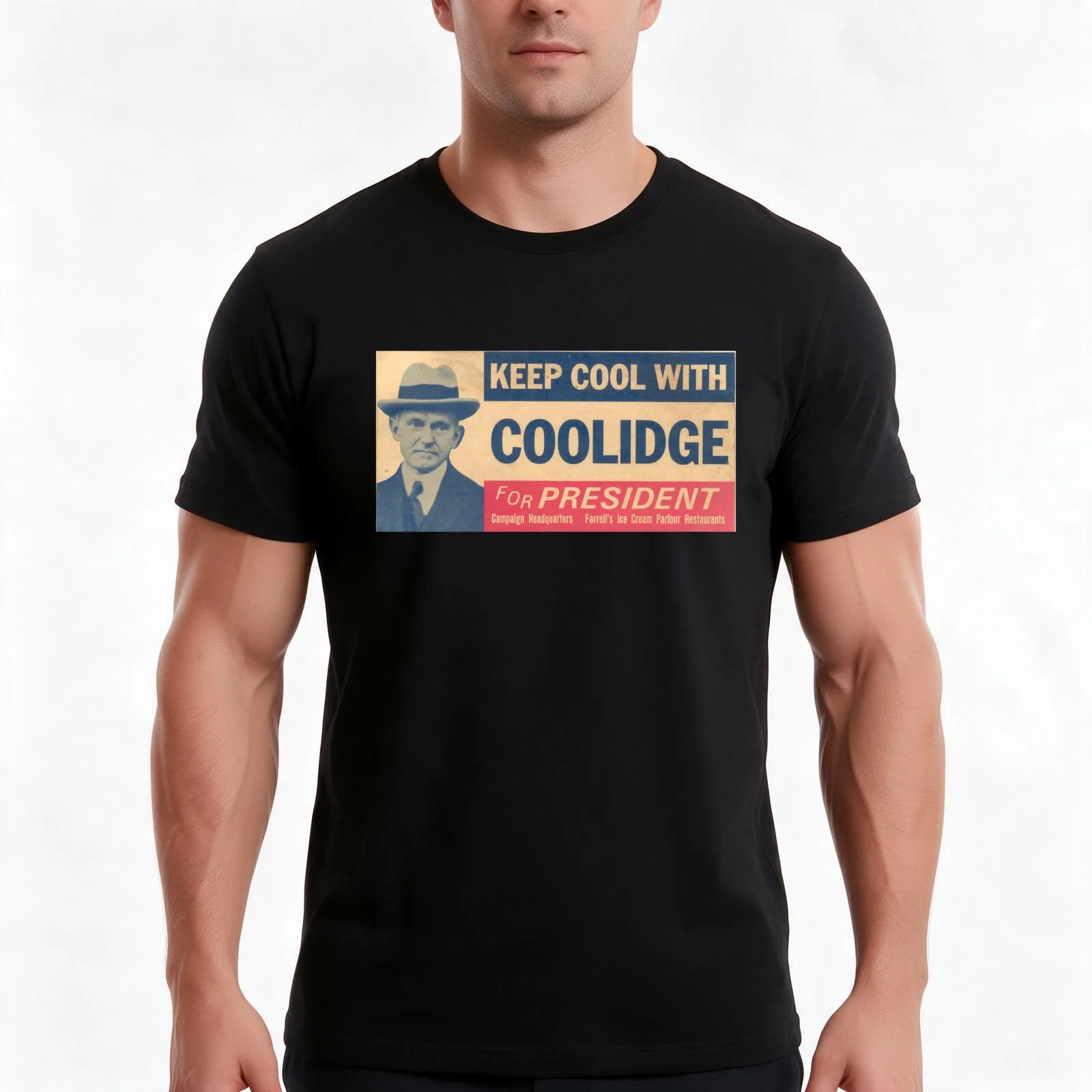 Keep Cool With Coolidge T-Shirt, Summer Casual Cotton Tee, Oversized Streetwear Tops, Vintage Graphic Print, Unisex Men Women