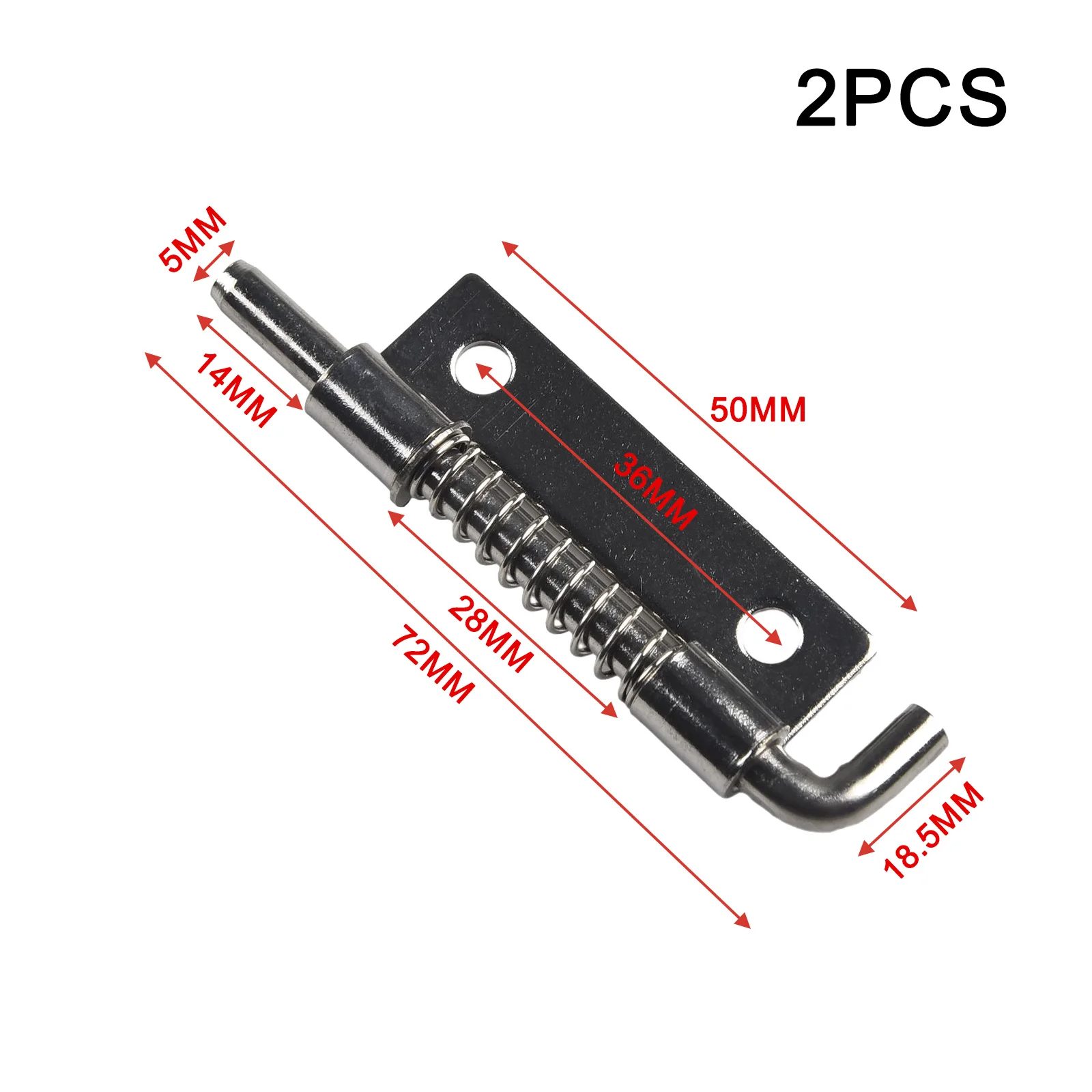 Close The Door Firmly Latch Pin Silver Spring Loaded Latch Pin Wide Application Door Cabinet Hinges High Quality