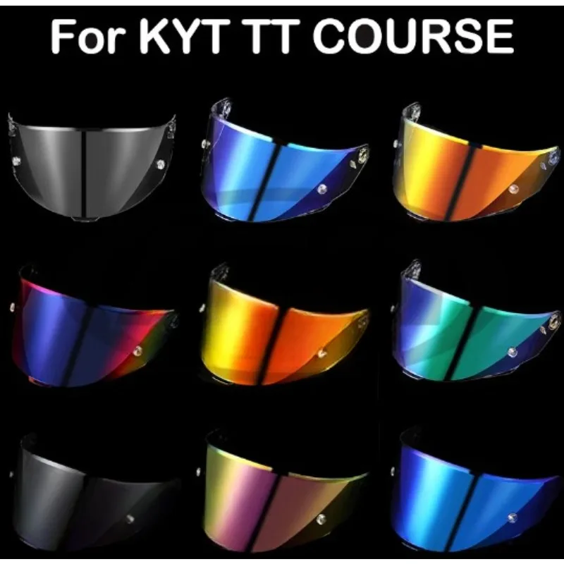 Capacete integral de motocicleta com viseira solar, acessórios para KYT, TT Course, Moto