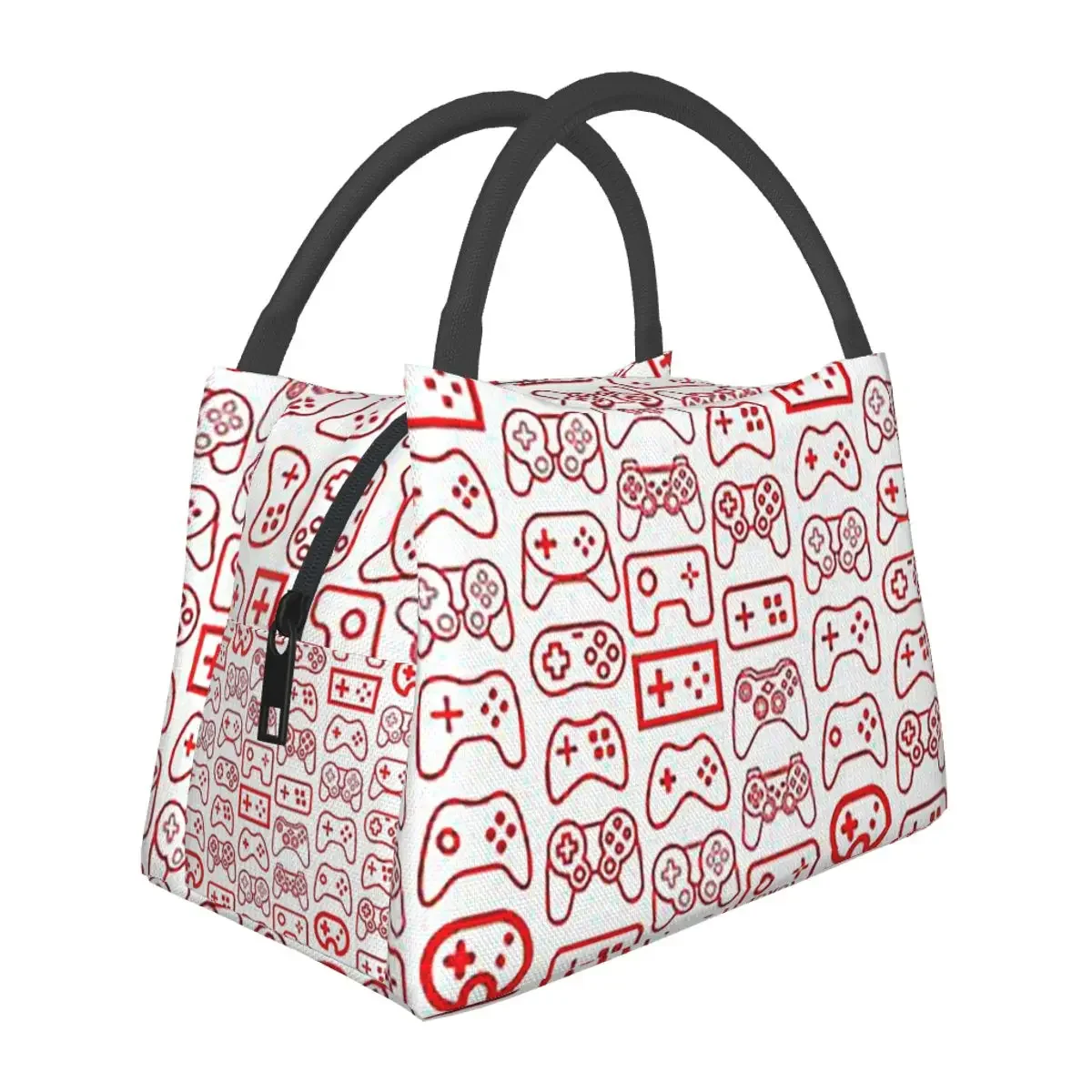 Gaming Controllers Red - White Variant Lunch Bags Bento Box Lunch Tote Picnic Bags Cooler Thermal Bag for Woman Children Travel