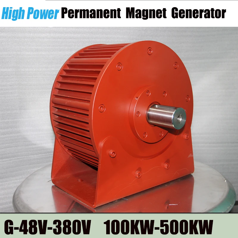 Low RPM Permanent Magnet Generator With Base  400KW 300KW 200KW 100KW 380V Low Speed Real Labeled Power