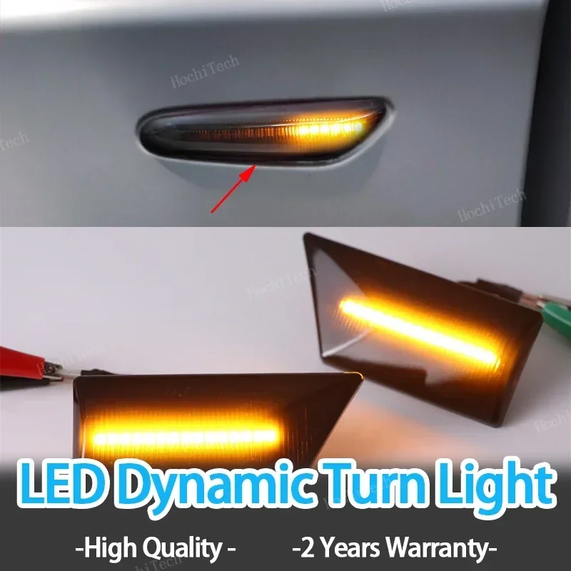 2x Dynamic LED Fender Turn Signal Light Side Marker For Opel Vectra C 2002-2008 Signum 2003-2008