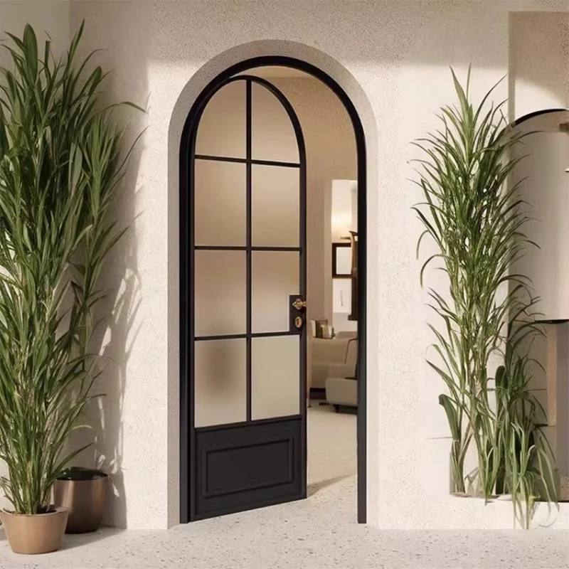 

Sophisticated interior sliding door steel glass arched French door