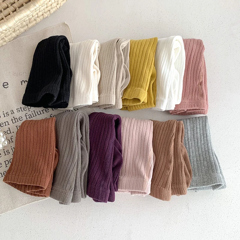 Autumn Spring 0-24M Newborn Baby Girls Stockings Solid Color Toddler Baby Girls Socks Cute Soft Cotton Socks Leg Warm
