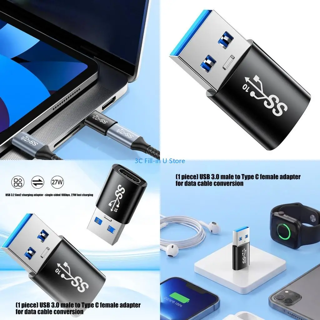 G8TA Multipurpose USB to USB C Conversion Adapter Metal Construction Suitable for Ensures Long Lasting Performances