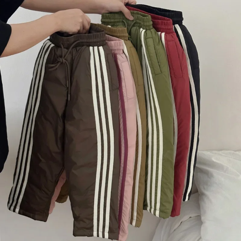 

2024 New Autumn Winter Thicken Warm Kids Pants Children's Down Pants Children's White Duck Down Winter Casual Warm Pants