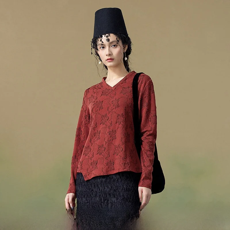 

Slimming Fit Ele National Sle T-irt Women's New Autumn 2025 a Life on the Left Vintage Sle Stand Fit ort Length