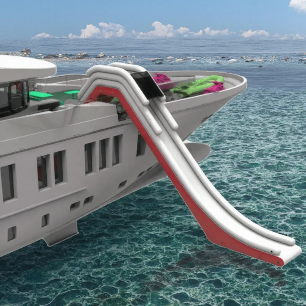 Commercial Floating Inflatable Water Yacht Slide Dock Funny Water Play Equipment for Amusement Facilities