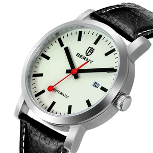 5atm Berny Automatic Man Clock Auto Vento Vento Luxusuhr Superior Marke Miyota 8215 Mechanische leuchtende Schweizer Railway Armbanduhr 8 Hauptverkaufsmuster Schweizer Männer -Swatch - №5