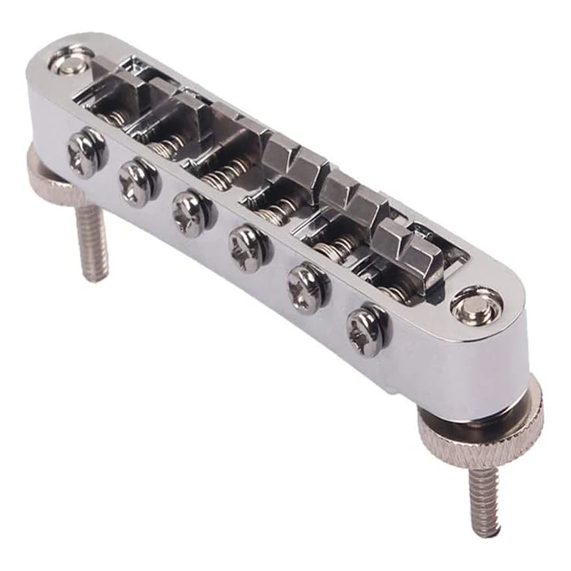 LP Pont RéGler le Pont D'O Matic Chrome RéGlable Chevalet de Guitare Plaqué pour Guitares Remplacement Musical Accessoire