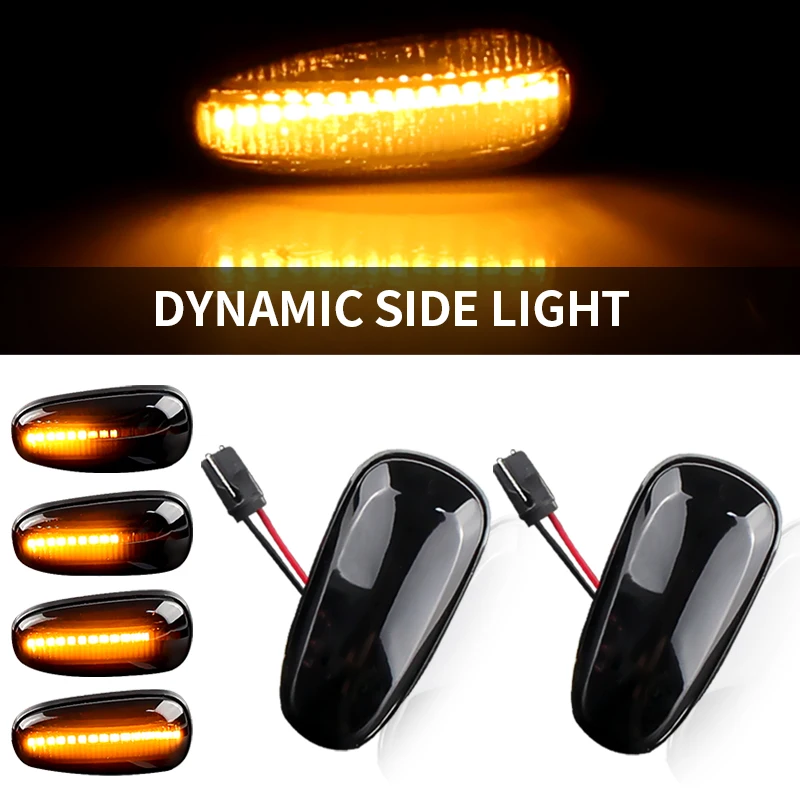 

2PCS for Opel Vauxhall Zafira A 1999-2005 Astra G 1998-2009 - LED Side Marker Light Dynamic Turn Signal Indicator Blinker Lamp