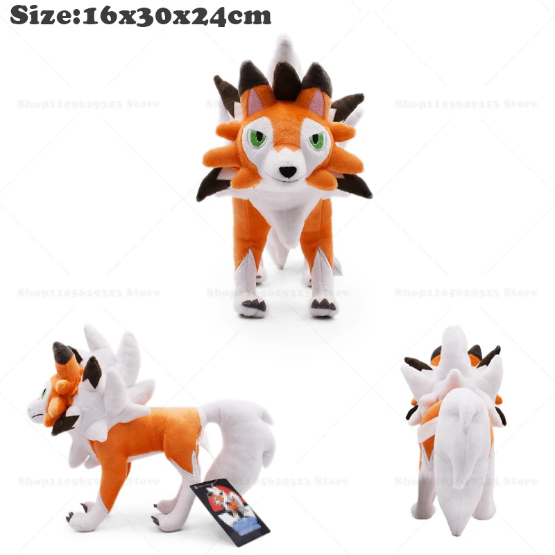 Pokémon Plush Toy Collection, Lycanroc Giratina Zacian Zamazenta Palkia Soft Stuffed Doll, Anime Character Plushie Gift for Fans