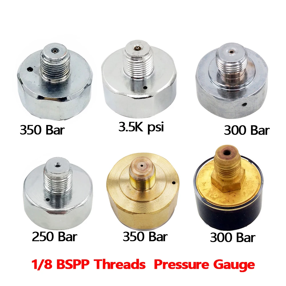 HPA Compressed Air Mini Micro Pressure Gauge Manometre Manometer W/1/8BSPP(G1/8),1/8NPT Small Profile