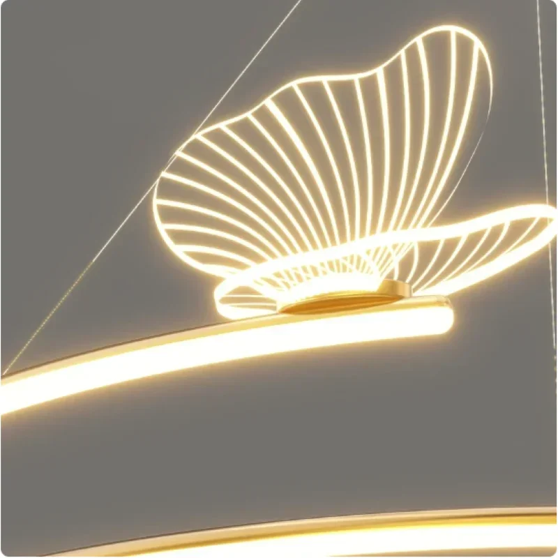 Imagem -05 - Modern Butterfly Pendant Led Light House Decoration Minimalista Living Room Quarto Elegante e Criativo