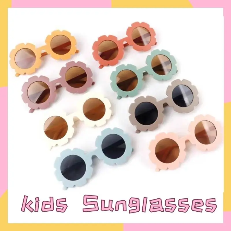 

New Children Sunglasses Sun Flower Round Cute Kids Sun Glasses for Boys Girls UV400 Protection Ultraviolet-proof Baby Sunglasses