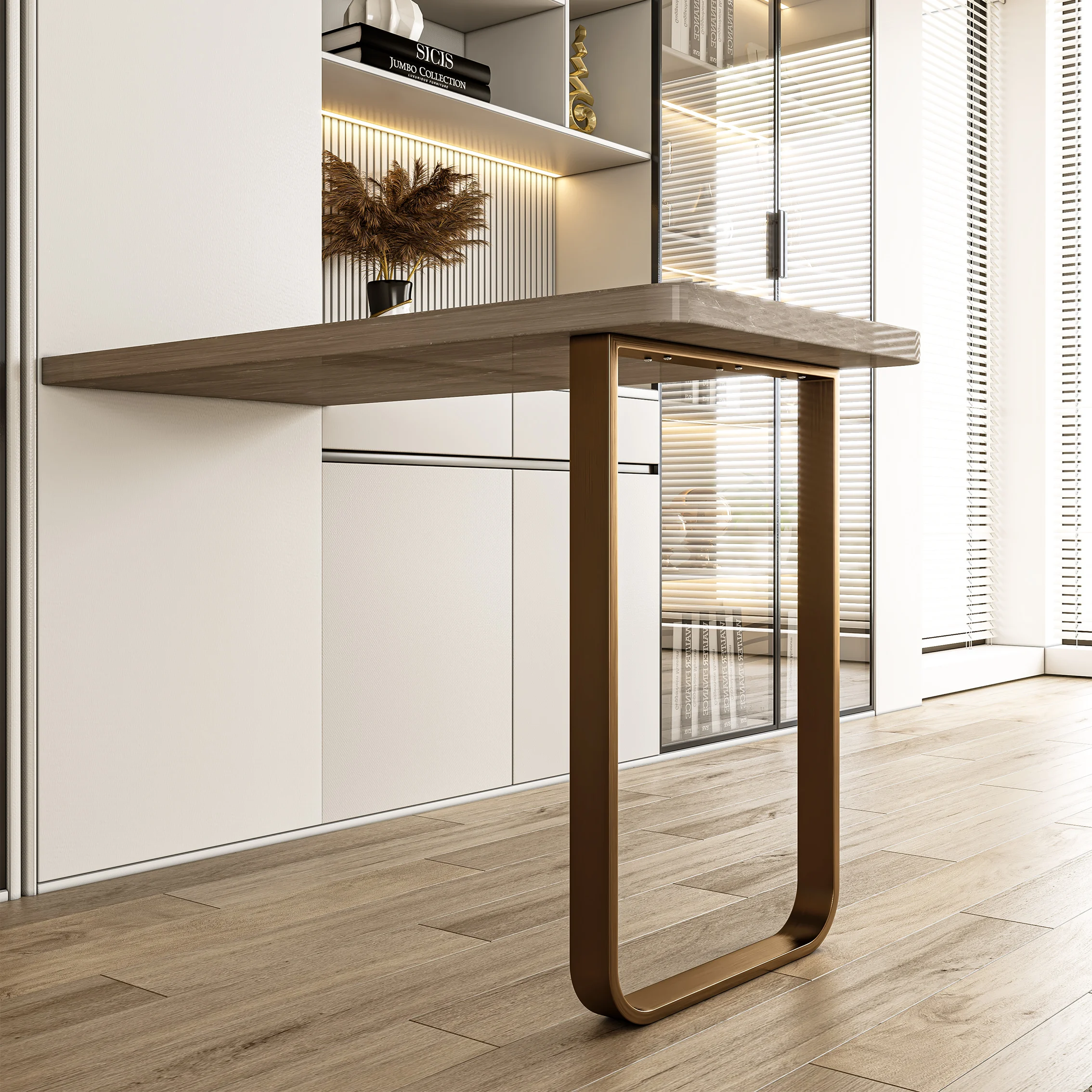 

Arc trapezoidal bar table foot unilateral table leg bracket desk rack desk dining table foot stainless steel support rack