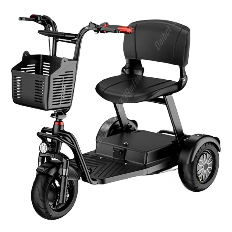 Elektrische vouwtricycle voor senioren, hoge kilometerstand, dubbele motor 1000W 48V 30Ah 80km, anti-diefstal, gezinsmobiliteitsscooter, geschikt voor volwassenen