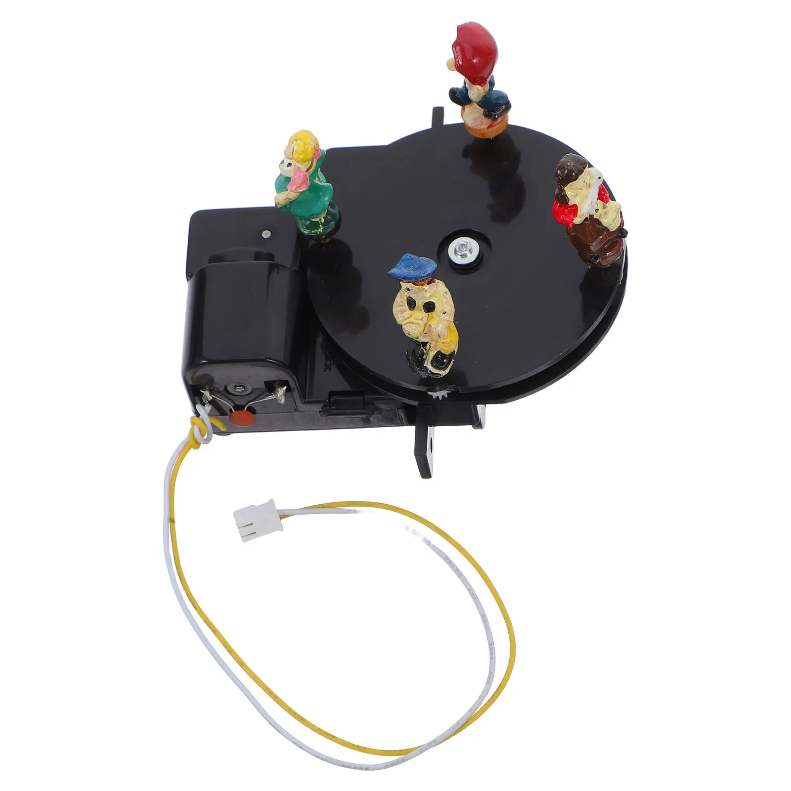 Plastic Cuckoo Clock Rotating Platform Replacement Decorative Clock Rotating Figure Assembly Compatible for 8599C Movement Quiet