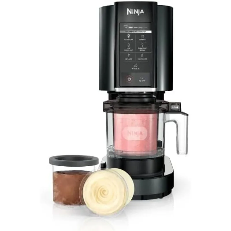 Ninja CREAMi Ice Cream, Sorbet, Milkshake Maker + 3 CREAMi Pints, Black
