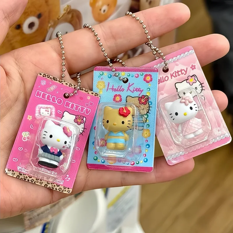 High Quality In Stock Cute Kitty Cat Miniature Model Pendant Blind Box KT Cats Phone Case Hanging Decoration Surprise Fans Gifts