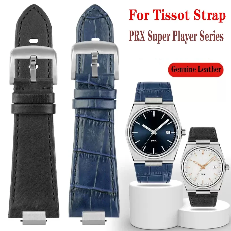 

Ремешок из воловьей кожи для часов Tissot PRX T137 Series T137.407 Super Player, ремешок для часов 26X1 2 мм, стальной Соединительный мужской браслет