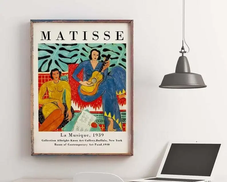 Music By Henri Matisse Poster Art Print Home Wall Decor