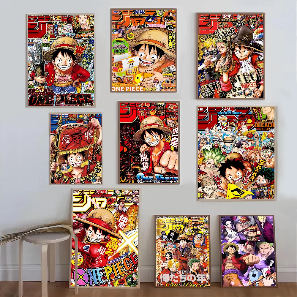 Hot One Anime P-Piece Whitepaper Poster Waterproof Paper Sticker Coffee House Bar Aesthetic Art Wall Painting