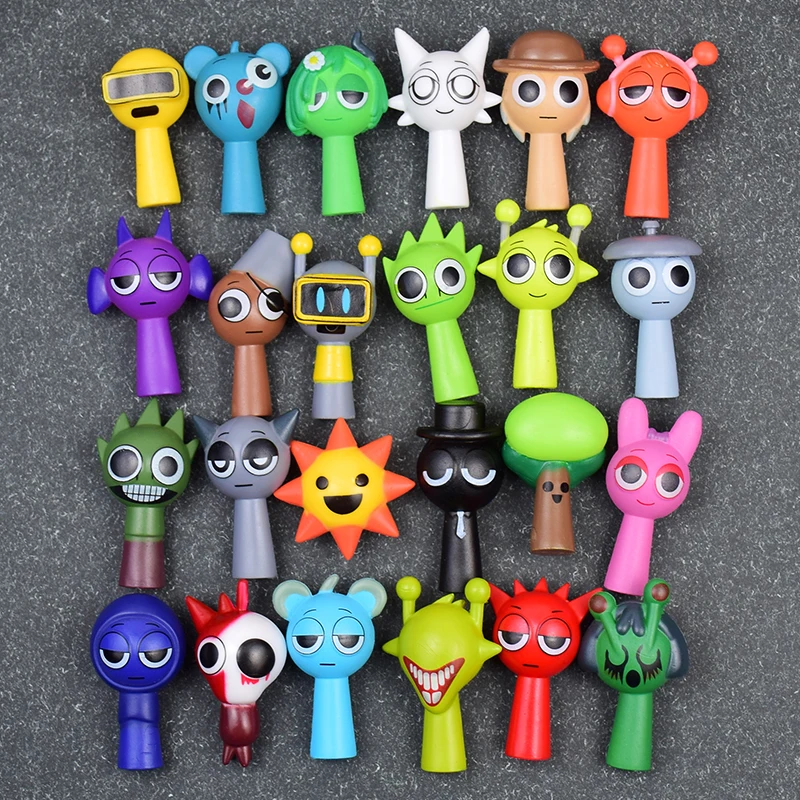 Hot 24 pièces/ensemble Mini Sprunki figurine jouet dessin animé film Sprunki Wenda modèle poupée Figurines enfants cadeau