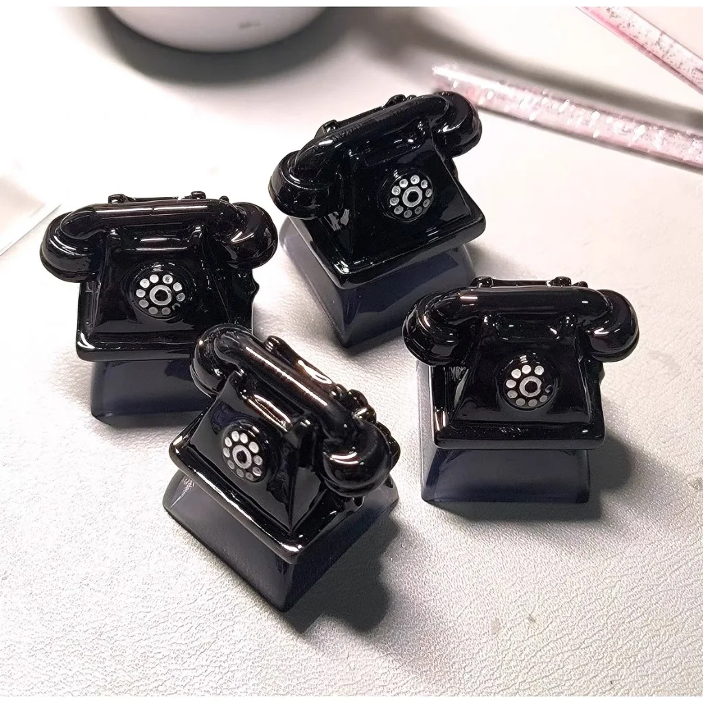 Customized Phone Keycap Personalized Handmade Black Transparent Keycaps for Mechanical Keyboard