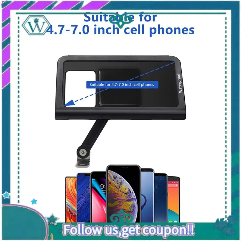 

Bicycle Phone Holder Motorcycle Bicycle Waterproof Case Rearview Mirror Mount Base Touch-Screen Scooter Phone Holder