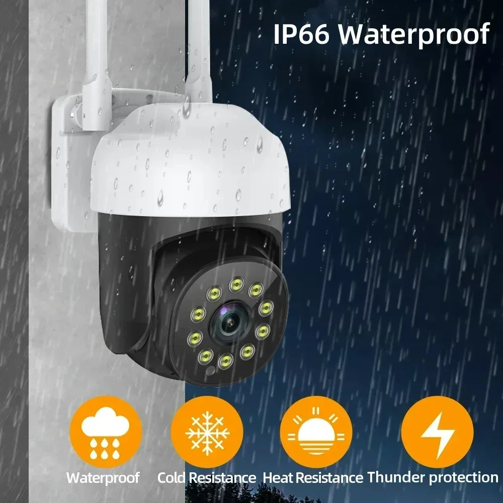 Tuya 5MP Smart Home WiFi Surveillance Camera Color Night Vision Auto Tracking Remote Control Outdoor HD CCTV Security PTZ Camera