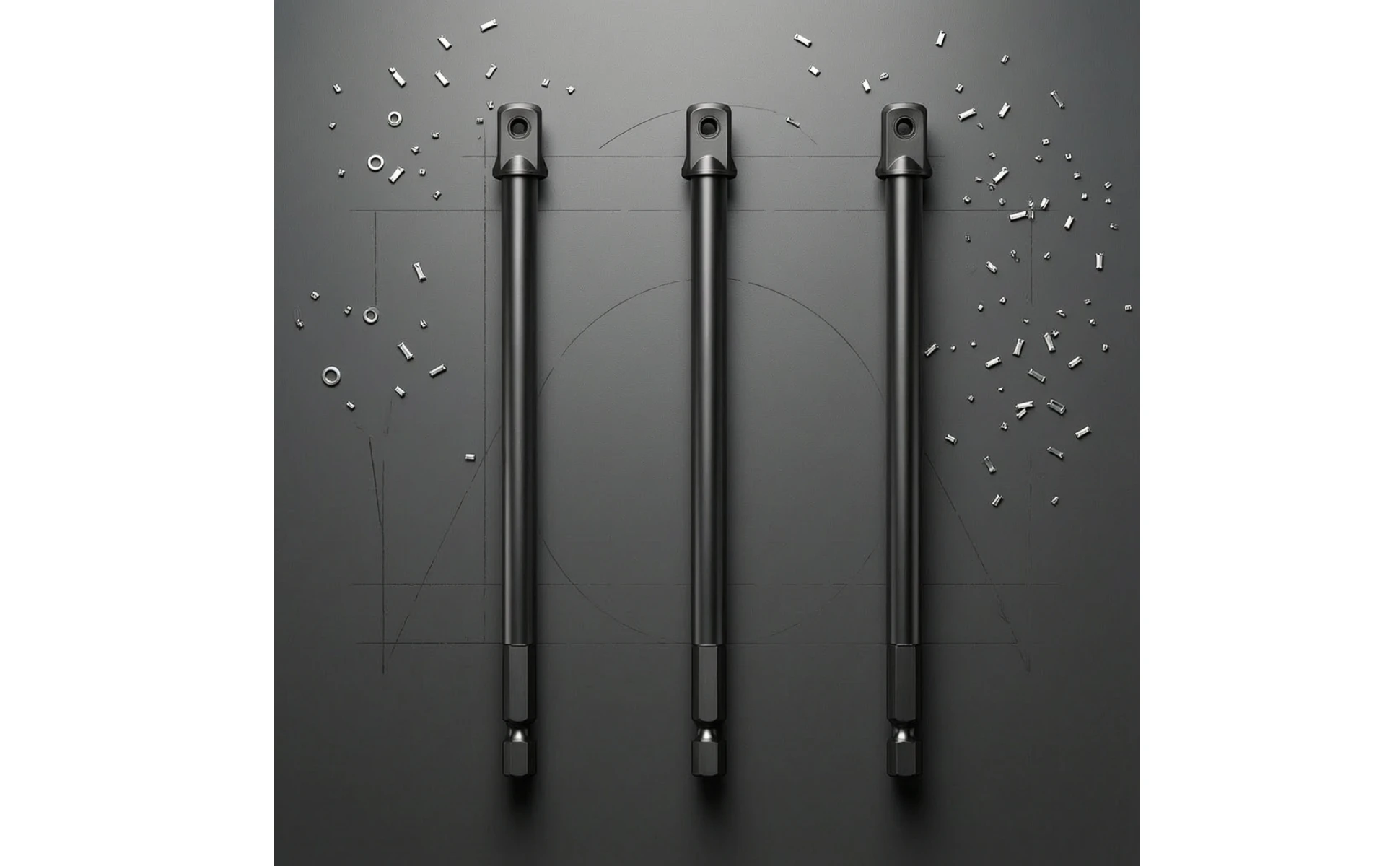 3 Pieces Extension Shaft with Square Drive Secure Hex Shank Extension Impact Wrench Adapter Locking Impact Driver Socket Adapter 3 Pieces Extension Shaft with Square Drive Secure Hex Shank Extension Impact Wrench Adapter Locking Impact Driver Socket Adapter