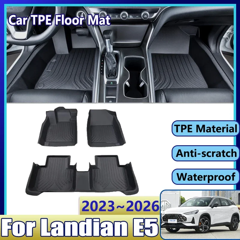 Car Floor Mats For DFSK Landian E5 NEV 2023 2024~2026 5seat 7seat Waterproof Pad Left Hand Driver Foot Cover Cushion Accessories