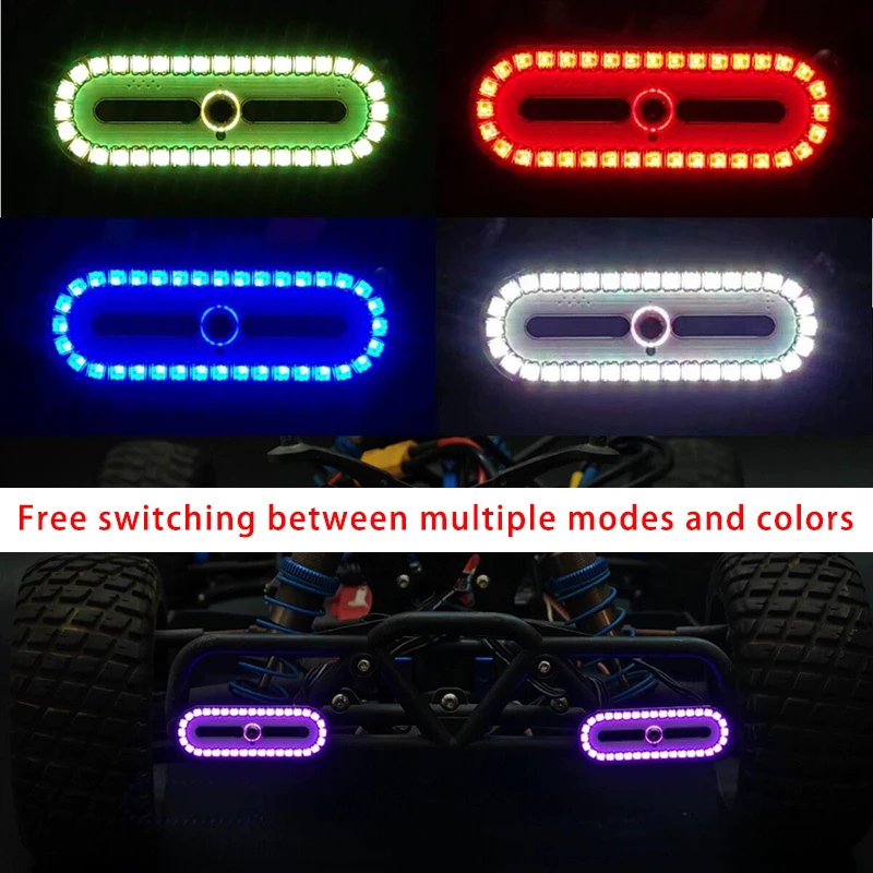LED Pilot Light Model Light Set Multiple Modes Free Color Switching for 1/8 1/10 RC Crawler Car Traxxas TRX4 AXIAL SCX10 RC4WD