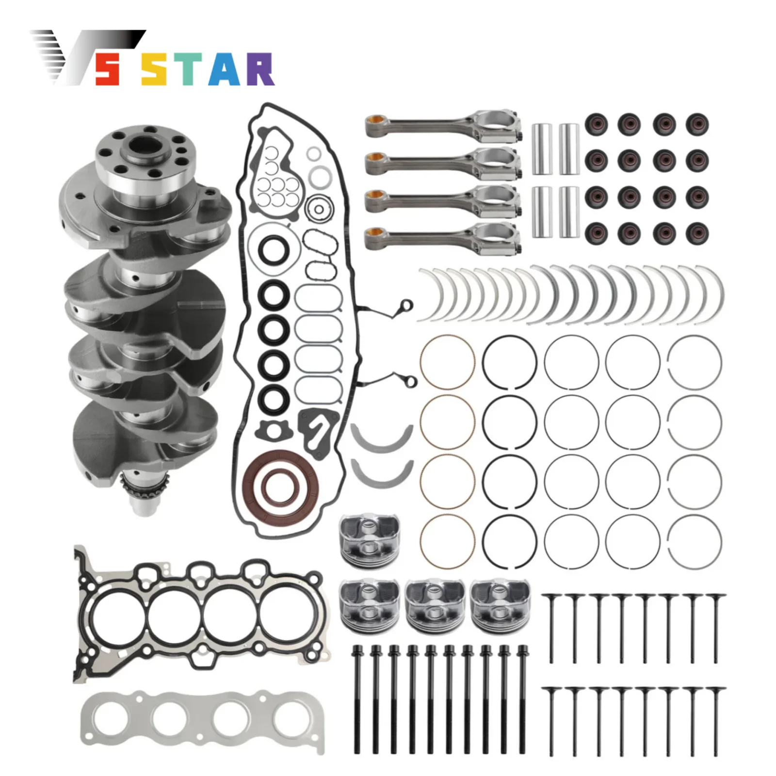

24655-2E000 28312-2E050 23041-2E020 23041-2E010 G4NC Engine Overhaul Rebuild Kit For 2016-2020 Kia Optima Hybrid 2.0L