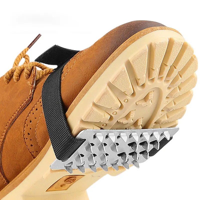 

Простые уличные 26-зубчатые шипы для альпинизма, противоскользящие чехлы для обуви на липучке, нержавеющая сталь, для ледяных поверхностей