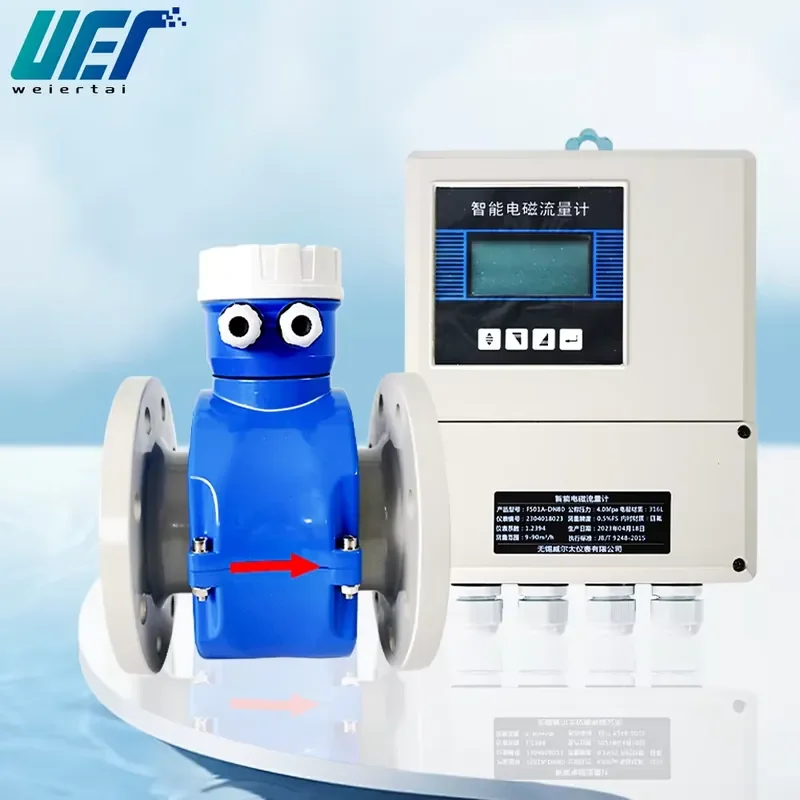 Hua Guize High-Precision Pipeline Electromagnetic Flowmeter Acid Alkali Resistant Anti-Blockage for Wastewater