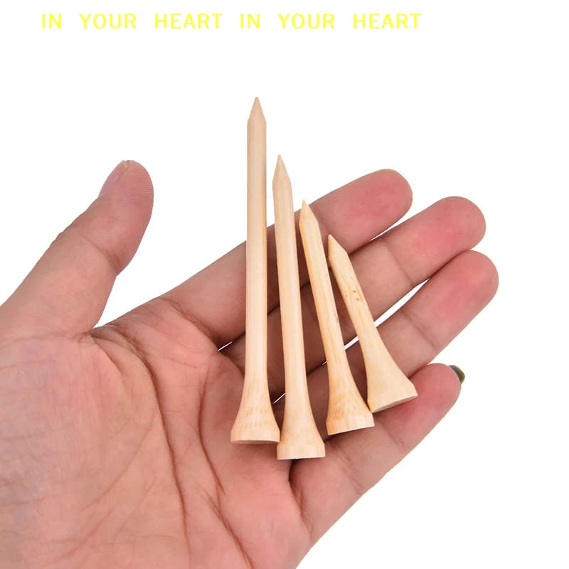 

【X】100Pcs/Set Golf Tees Bamboo Tee Golf Balls Holder 4 Size Stronger than Wood Tees