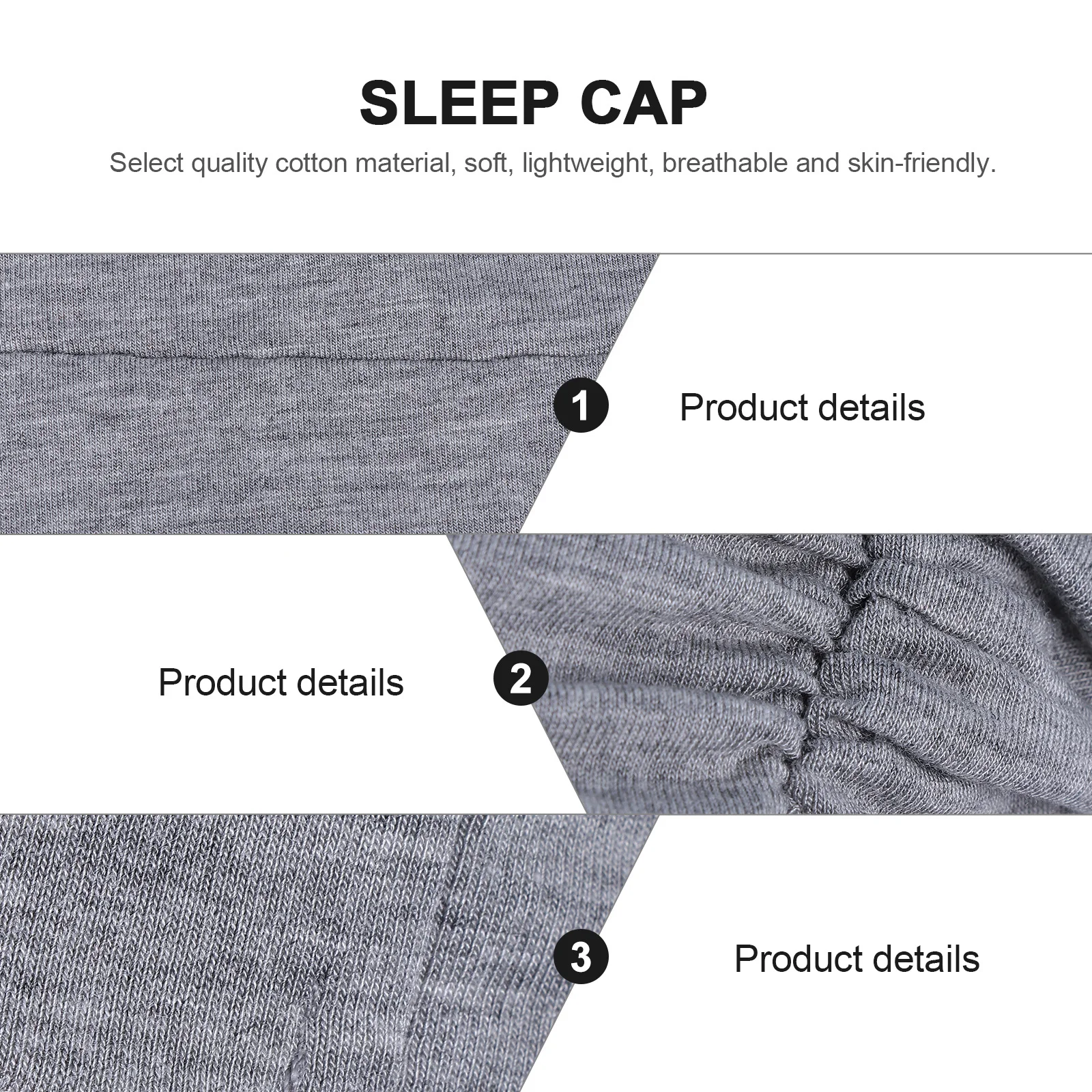 

2Pcs Cotton Sleep Elastic Head Covers for Sleeping Hair Wrap Dust Protection Suitable for Cancer Patients Women