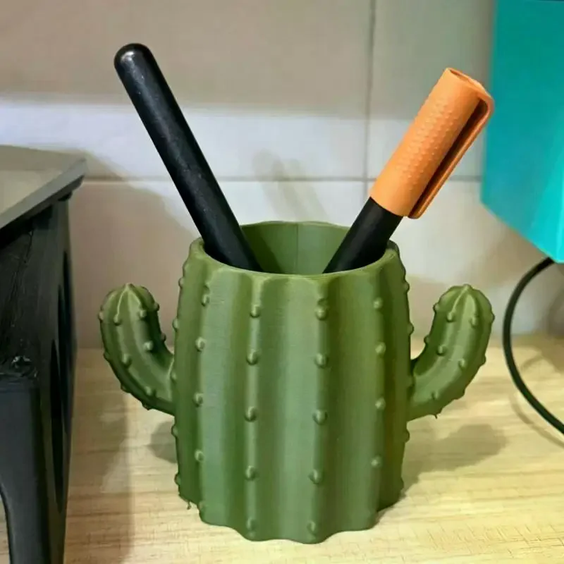 [1pc] Creative Multifunctional Fashionable Cute Cactus Pen Holder For Students And Offices