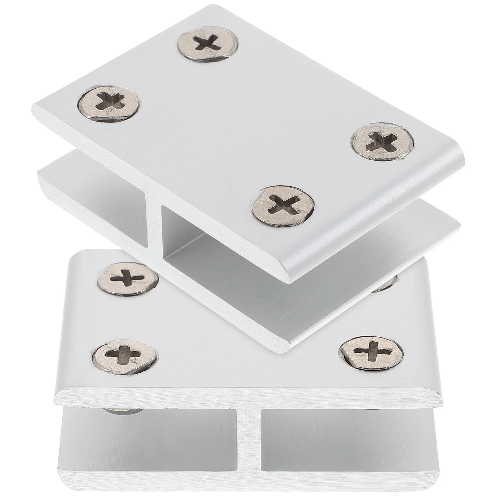 2 قطعة حامل مشابك سبائك الألومنيوم درابزين الزجاج المشبك ل الدرابزين الأثاث كليب قوس بركة الزجاج الجرف بين قوسين بناء #2