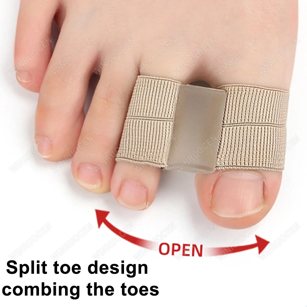 1/2 قطعة سيليكون فاصل أصابع القدم الورم أروح مصحح الإبهام مستقيم أداة العناية بالقدم WINRUOCEN