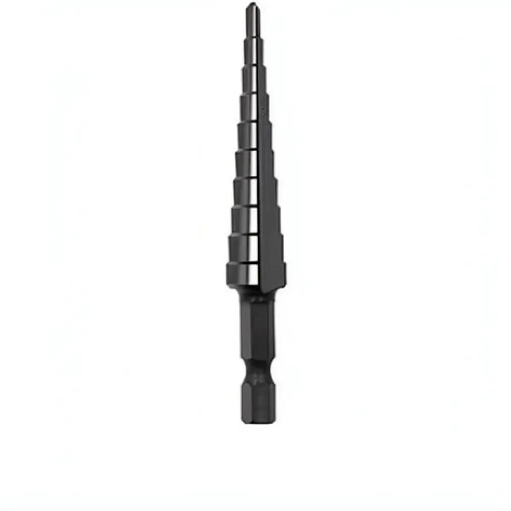 High Speed Steel Step Drill Set Hex Shank Straight Flute Black Coating Hole Opener For Metal Woodworking Projects