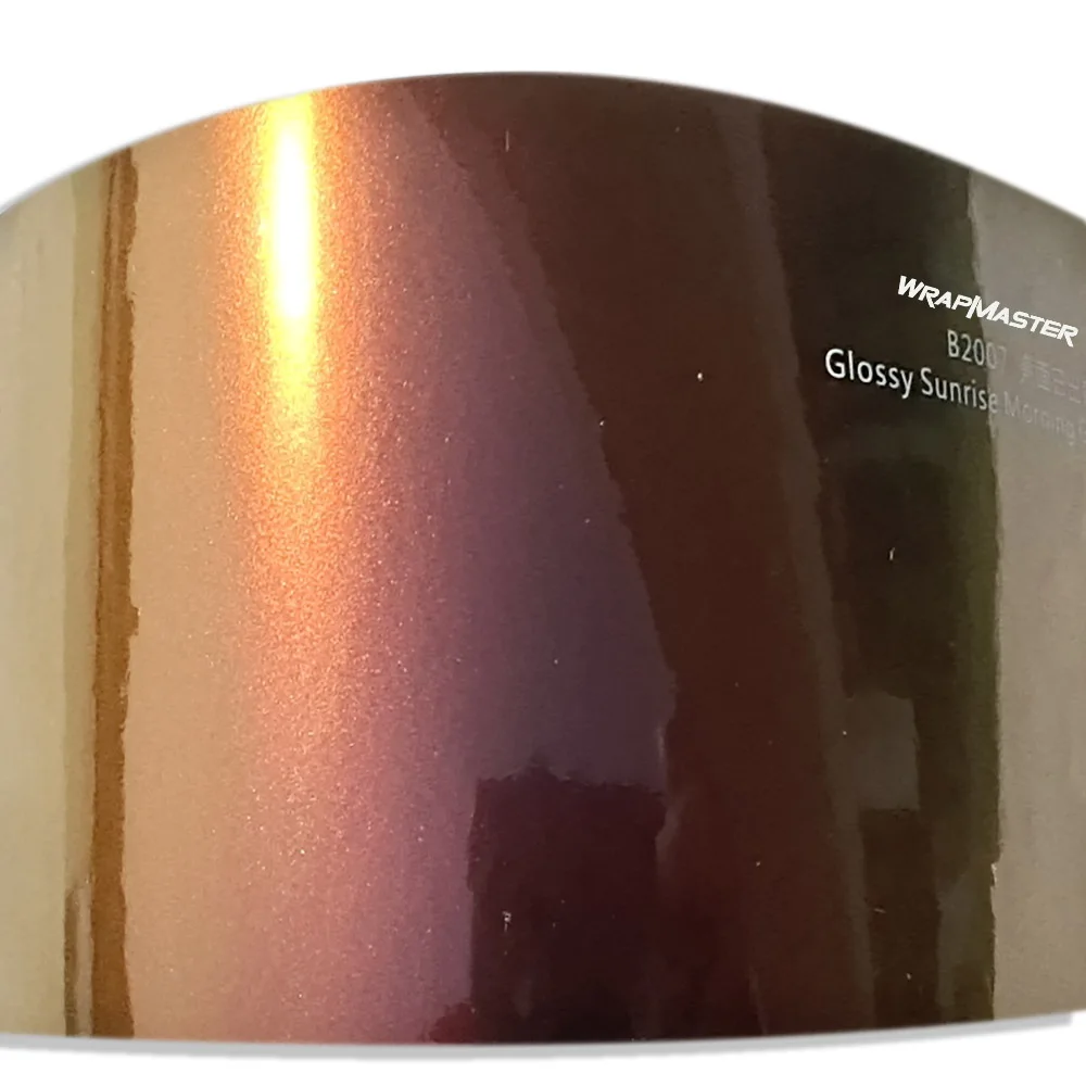 Glitter Chameleon Wrap Carbon Fiber Vinyl Vinyl Auto Glossy Sunrise Morning Glow