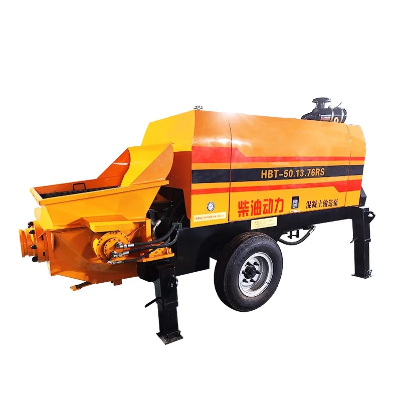 Small Diesel Concrete Pump Machine and Concrete Mixer Truck Construction Concrete Pump