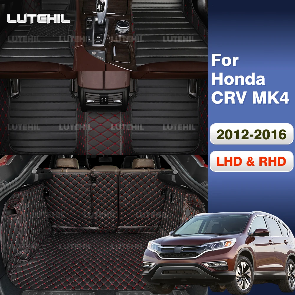 Car Floor Mats For Honda CRV MK4 2012-2016 15 14 13 Trunk mat Cargo Liner Protection Carpet Custom Floor Liners Accessories