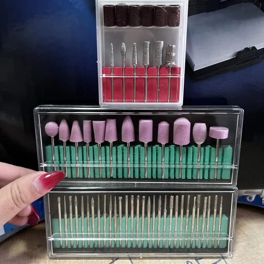 30/12/6pcs เพชรเจาะเล็บ Bits ชุด 3/32 ''เครื่องตัดโรตารี่ Burr ทําความสะอาดไฟล์สําหรับเล็บไฟฟ้าอุปกรณ์เสริม *