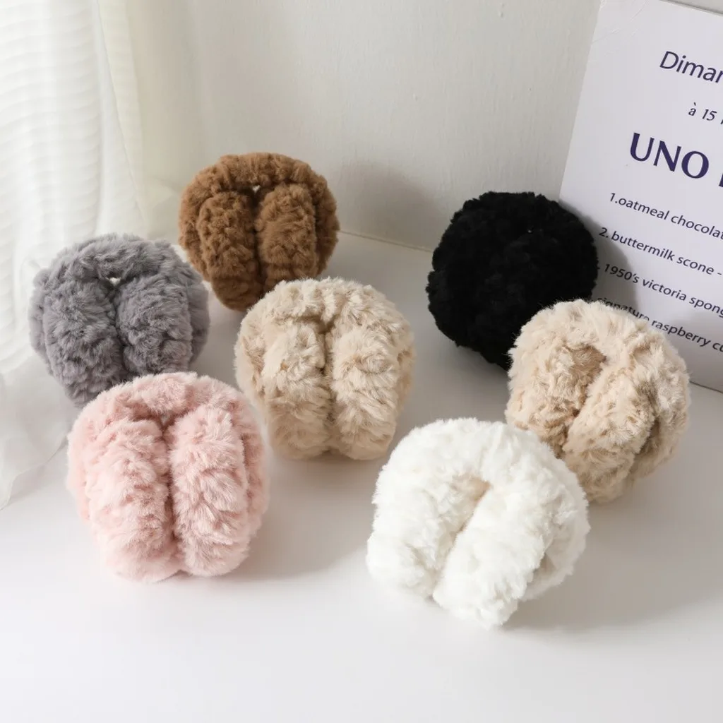 Plush Earmuffs Fluffy Cold Earmuffs Faux Fur Earmuffs Comfortable For Ear Outdoor Travel Daily Outings