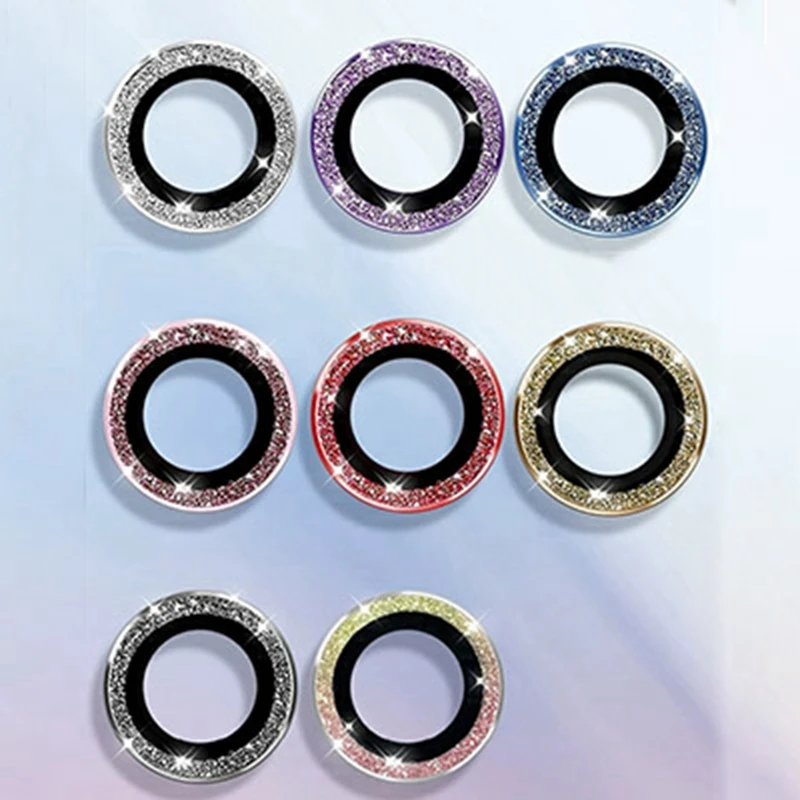 Glitter Camera Lens Protector Voor Samsung Galaxy Z Fold 5 6 Diamant Metalen Lens Ring Glas Voor Samsung Z Flip 5 6 Cover